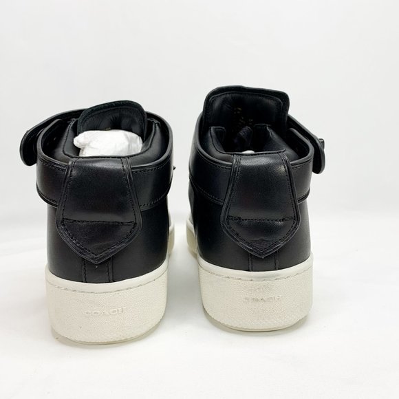 COACH Turnlock C210 Black High Top Sneaker 8 D NEW - Picture 6 of 8